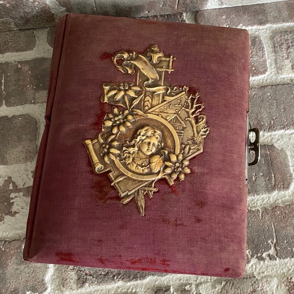 Other - Antique Victorian red celluloid girl photo album